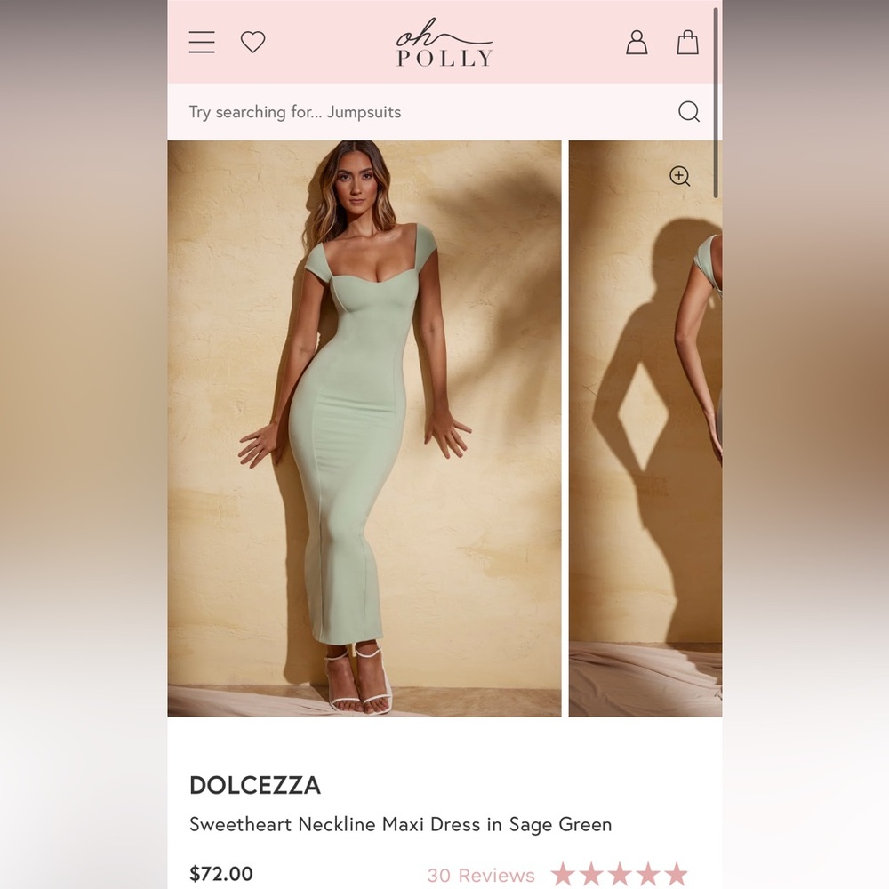 Oh polly sage green maxi dress - Picture 4 of 4